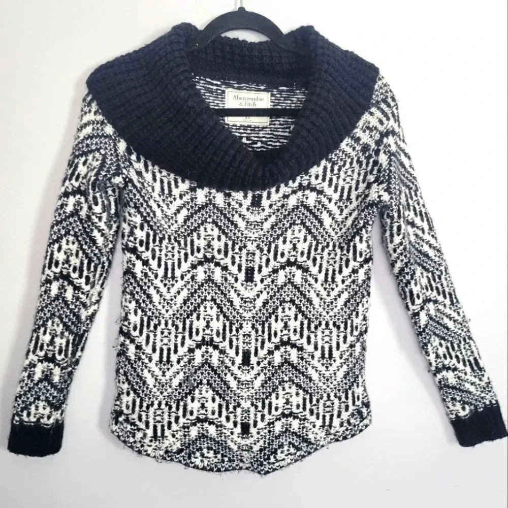 Abercrombie & Fitch Nordic Wool Alpaca Cowl Neck‎ Sweater Size X-small